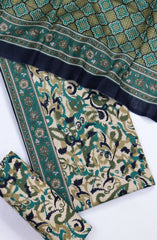Bin Saeed Printed Khaddar Unstitched 3 Piece Suit - Design-5 - BS25KHD - Green - Winter Collection