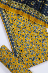 Bin Saeed Printed Khaddar Unstitched 3 Piece Suit - Design-7 - BS25KHD - Yellow - Winter Collection