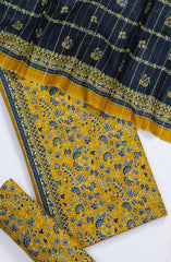 Bin Saeed Printed Khaddar Unstitched 3 Piece Suit - Design-7 - BS25KHD - Yellow - Winter Collection