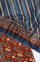 New Bin Saeed Printed Khaddar Unstitched 3 Piece Suit - Design-02 - BS25KHD - Orange - Winter Collection