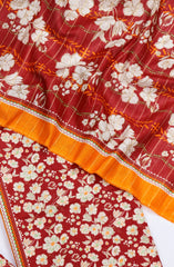 Bin Saeed Printed Khaddar Unstitched 3 Piece Suit - Design-01 - BS25KHD - Red - Winter Collection