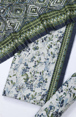 Bin Saeed Printed Khaddar Unstitched 3 Piece Suit - Design-11 - BS25KHD - Green - Winter Collection