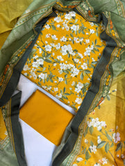 Bin Saeed Printed Lawn Unstitched 3 Piece - AS - 2523 - - Summer Collection