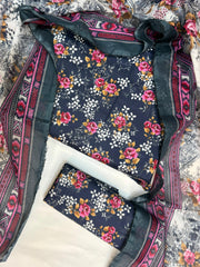 Bin Saeed Printed Lawn Unstitched 3 Piece - AS - 2528 - Summer Collection