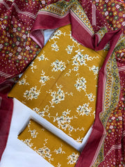 Bin Saeed Printed Lawn Unstitched 3 Piece - AS - 2527 - Summer Collection