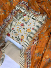 Bin Saeed Printed Lawn Unstitched 3 Piece - AS - 2521 - yellow - Summer Collection