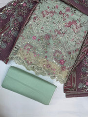 Bin Saeed Embroiderd Lawn Unstitched 3 Piece - AS - 2626 - Summer Collection