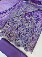 Bin Saeed Embroiderd Lawn Unstitched 3 Piece - AS - 2624 - Summer Collection