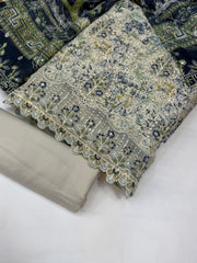 Bin Saeed Embroiderd Lawn Unstitched 3 Piece - AS - 2627 - Summer Collection