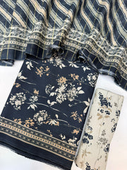 Bin Saeed Printed Lawn Unstitched 3 Piece - AS - 2585 - - Summer Collection