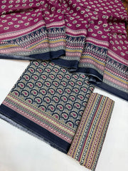 Bin Saeed Printed Lawn Unstitched 3 Piece - AS - 2584 - - Summer Collection