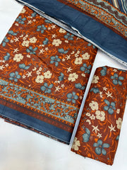 Bin Saeed Printed Lawn Unstitched 3 Piece - AS - 2591 - - Summer Collection