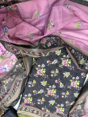 Bin Saeed Digital Printed Cotton Cambric Unstitched 3 Piece Suit - Design-12 - BS25DCC - Mustard - Summer Collection