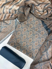 Bin Saeed Digital Printed Cotton Cambric Unstitched 3 Piece Suit - Design- 03 - BS25DCC - Blue - Summer Collection