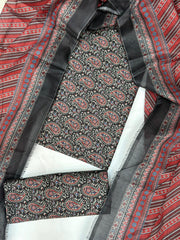 Bin Saeed Digital Printed Cotton Cambric Unstitched 3 Piece Suit - Design-9 - BS25DCC - Pink - Summer Collection