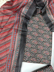 Bin Saeed Digital Printed Cotton Cambric Unstitched 3 Piece Suit - Design-9 - BS25DCC - Pink - Summer Collection