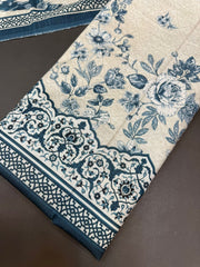 Bin Saeed Printed Khaddar Unstitched 3 Piece Suit - BS25KHD -White- Winter Collection