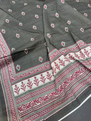 Bin Saeed Printed Khaddar Unstitched 3 Piece Suit - BS25KHD -White - Winter Collection