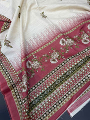 Bin Saeed Printed Khaddar Unstitched 3 Piece Suit - BS25KHD -Yellow- Winter Collection