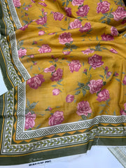 Bin Saeed Printed Khaddar Unstitched 3 Piece Suit - BS25KHD -Green- Winter Collection