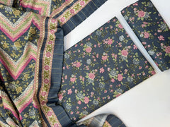 Bin Saeed Printed Khaddar Unstitched 3 Piece Suit - BS26KHD - Winter Collection