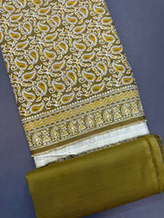 Bin Saeed Printed Khaddar Unstitched 3 Piece Suit - BS26KHD -MUSTARD- Winter Collection