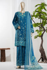 Bin Saeed Stitched 3 Piece Luxury Jacquard Vol-01 Suit-JAQ-2932-ZINK