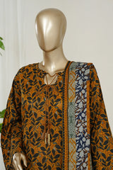 Bin Saeed Stitched 3 Piece Exclusive Printed Lawn Vol-10 Suit-LSM-2969-MUSTARD