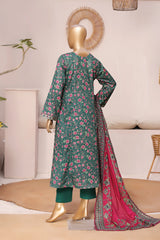 Bin Saeed Stitched 3 Piece Exclusive Printed Frock-LSM-3092-Green