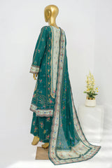 Bin Saeed Stitched 3 Piece Exclusive Printed Lawn Vol-12 Suit-LSM-3170-GREEN