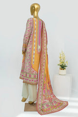 Bin Saeed Stitched 3 Piece Exclusive Printed Lawn Vol-12 Suit-LSM-3173-YELLOW