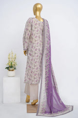 Bin Saeed Stitched 3 Piece Exclusive Printed Lawn Vol-12 Suit-LSM-3178-SKIN