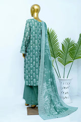 Bin Saeed Stitched 3 Piece Exclusive Printed Lawn Vol-12 Suit-LSM-3208-GREEN