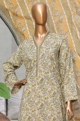 Bin Saeed Stitched 3 Piece Exc Printed Lawn Vol-03 Drop-02 Collection'2025-NSM-2314-Lemon