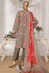 Bin Saeed Stitched 3 Piece Exc Printed Lawn Vol-03 Drop-02 Collection'2025-NSM-2316-Green