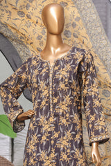 Bin Saeed Stitched 3 Piece Exc Printed Lawn Vol-03 Drop-02 Collection'2025-NSM-2317-Black