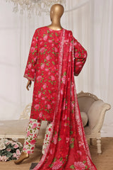 Bin Saeed Stitched 3 Piece Exc Printed Lawn Vol-03 Drop-02 Collection'2025-NSM-2319-Pink