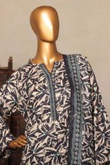 Bin Saeed Stitched 3 Piece Exc Printed Lawn Vol-04 Drop-02 Collection'2025-NSM-2332-Black