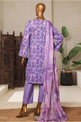 Bin Saeed Stitched 3 Piece Exc Printed Lawn Vol-04 Drop-02 Collection'2025-NSM-2335-Purple