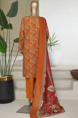 Bin Saeed Stitched 3 Piece Exc Printed Lawn Vol-05 Drop-02 Collection'2025-NSM-2336-Yellow