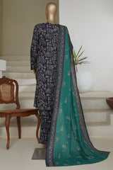 Bin Saeed Stitched 3 Piece Exc Printed Lawn Vol-05 Drop-02 Collection'2025-NSM-2339-Blue