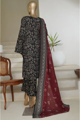 Bin Saeed Stitched 3 Piece Exc Printed Lawn Vol-05 Drop-02 Collection'2025-NSM-2342-Black