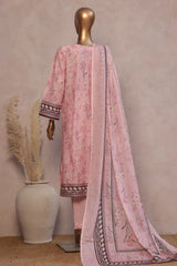 Ronaq E Eid By Bin Saeed Stitched 3 Piece Exc Emb Lawn Collection'2025-SM-1885-Pink