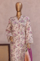 Ronaq E Eid By Bin Saeed Stitched 3 Piece Exc Emb Lawn Collection'2025-SM-1890-Skin