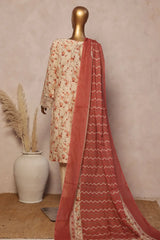 Ronaq E Eid By Bin Saeed Stitched 3 Piece Exc Emb Lawn Collection'2025-SM-1891-Skin