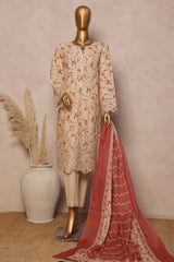 Ronaq E Eid By Bin Saeed Stitched 3 Piece Exc Emb Lawn Collection'2025-SM-1891-Skin