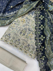 Bin Saeed Embroiderd Lawn Unstitched 3 Piece - AS - 2627 - Summer Collection