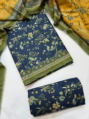 Bin Saeed Printed Lawn Unstitched 3 Piece Suit - D-03