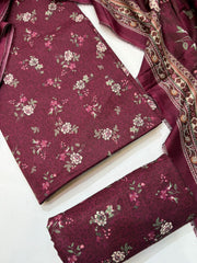 Bin Saeed Printed Lawn Unstitched 3 Piece Suit - D-07