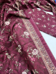 Bin Saeed Printed Lawn Unstitched 3 Piece Suit - D-07